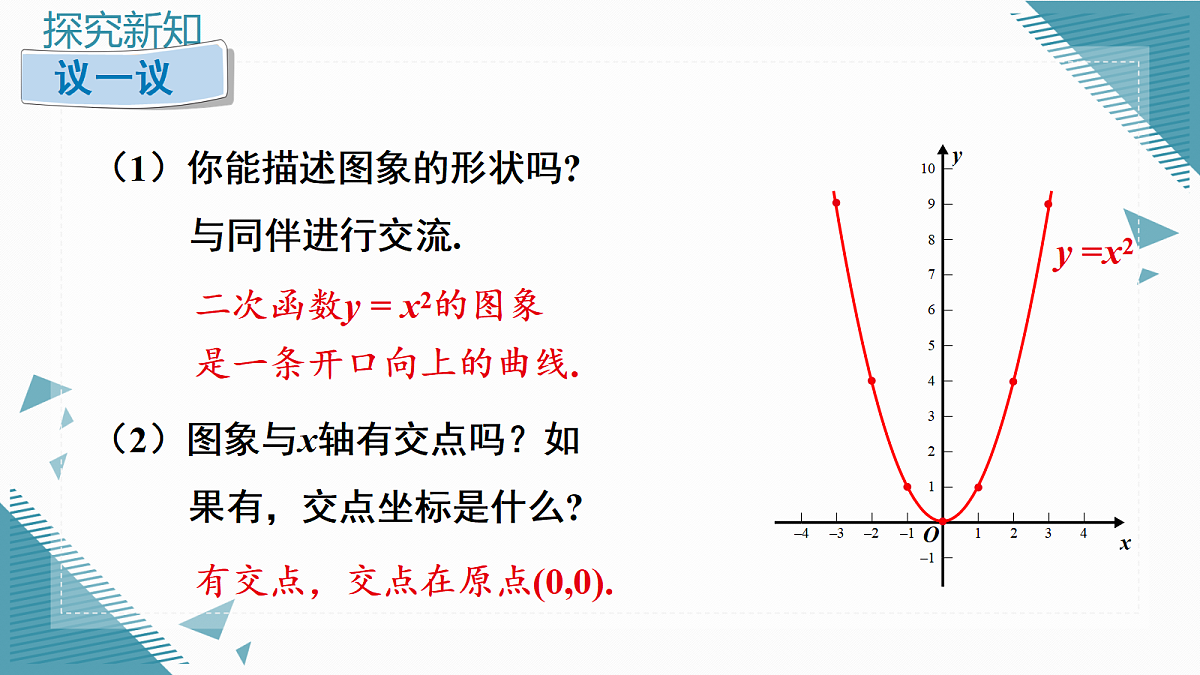 2026学年新北师大版初中数学九年级上册第五章2二次函数的图象（第1课时）课件第8页