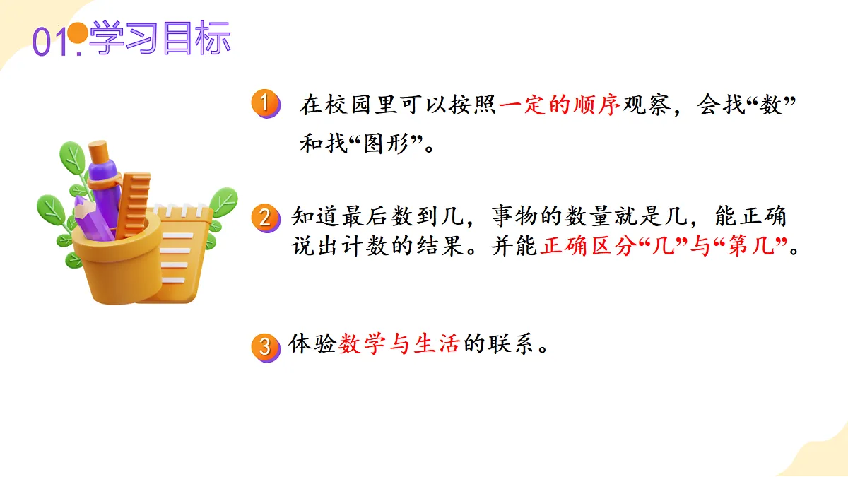 2026（新教材）人教版数学一年级上册-数学游戏：在校园里找一找（课件）第2页