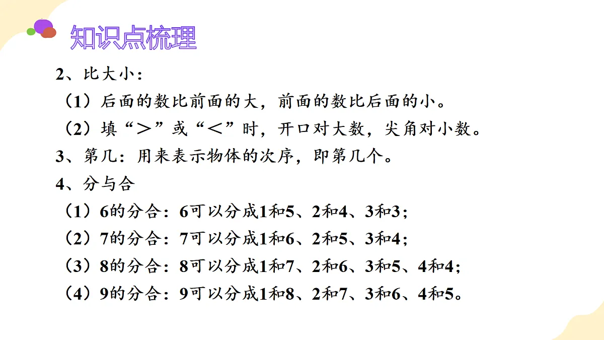 2026（新教材）人教版数学一年级上册-2.14《整理与复习》（课件）第5页