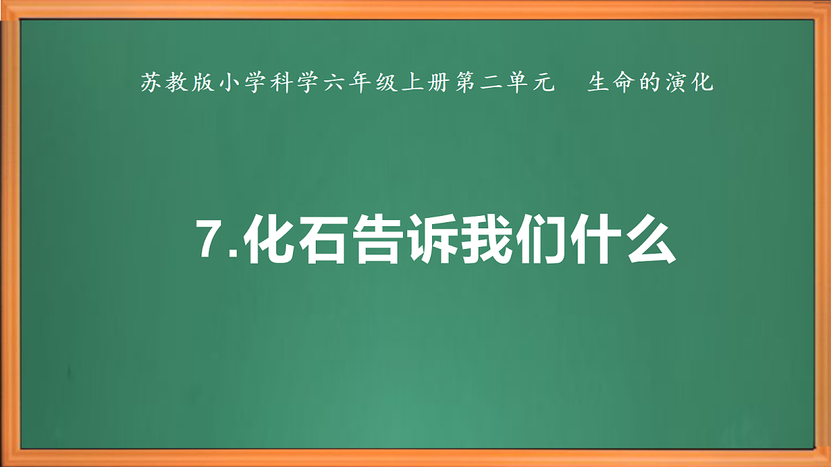苏教版小学科学六年级上册第2单元《7 化石告诉我吗什么》课件、视频、作业设计第2页
