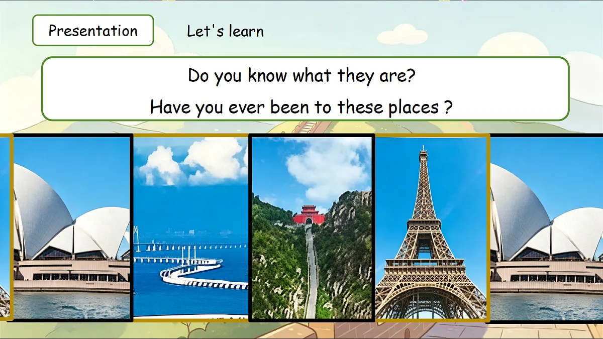 人教PEP六上Unit 1 Amazing places 第二课时 Let's learn& Choose and talk课件第6页