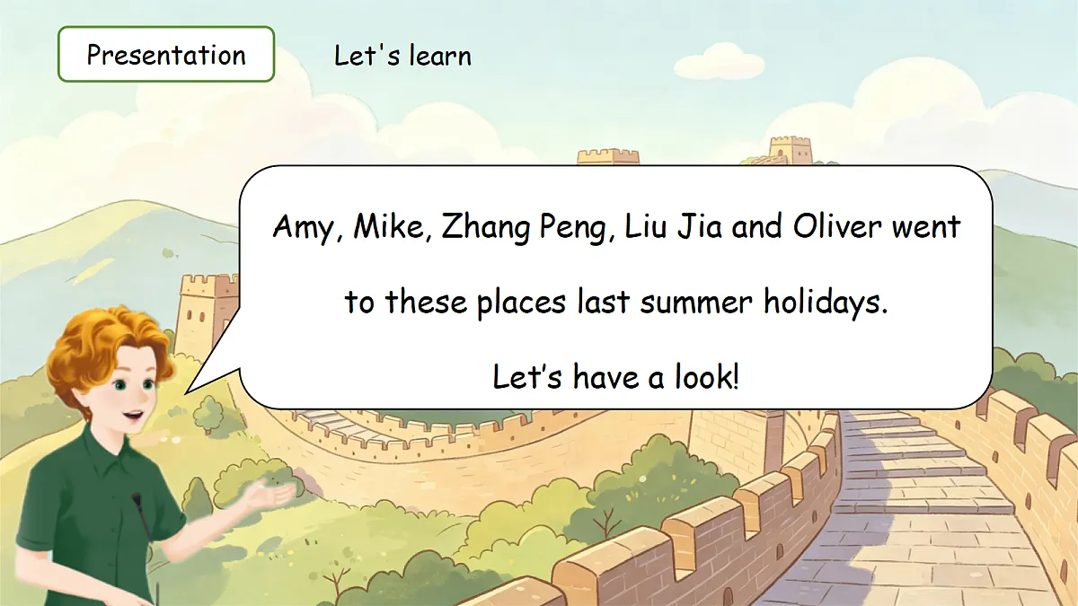 人教PEP六上Unit 1 Amazing places 第二课时 Let's learn& Choose and talk课件第7页