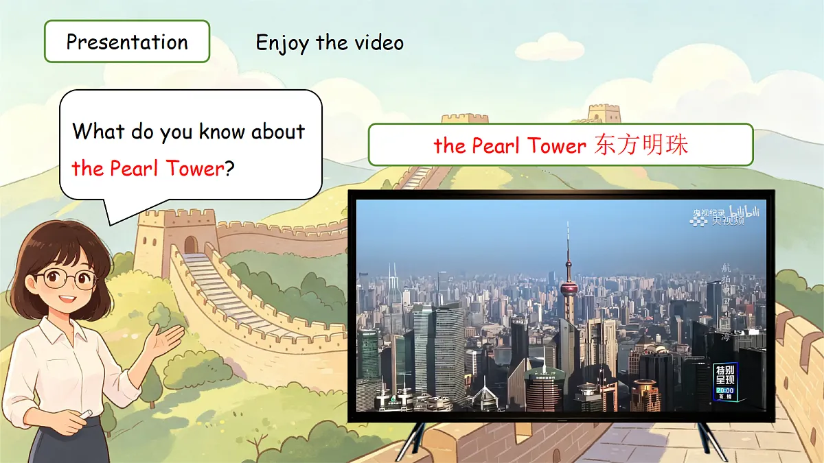 人教PEP六上Unit 1 Amazing places 第四课时 Part B Let's learn&make up a story课件第8页