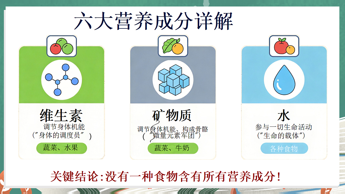 1.2 食物中的营养（教学课件）【含AI视频】科学教科版六年级上册（新教材）第8页