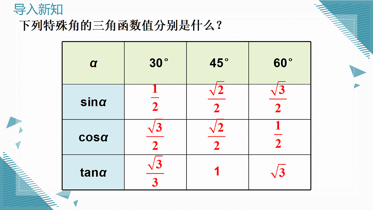 2026学年新湘教版初中数学九年级上册2.3 解直角三角形课件第3页