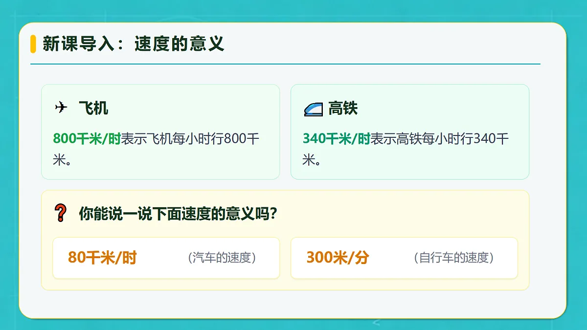 小学数学人教版四年级上册-4.4 速度、时间、路程（课件）第8页