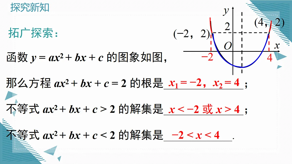 2026学年新沪科版初中数学九年级上册21.3 二次函数与一元二次方程（第2课时）课件第4页