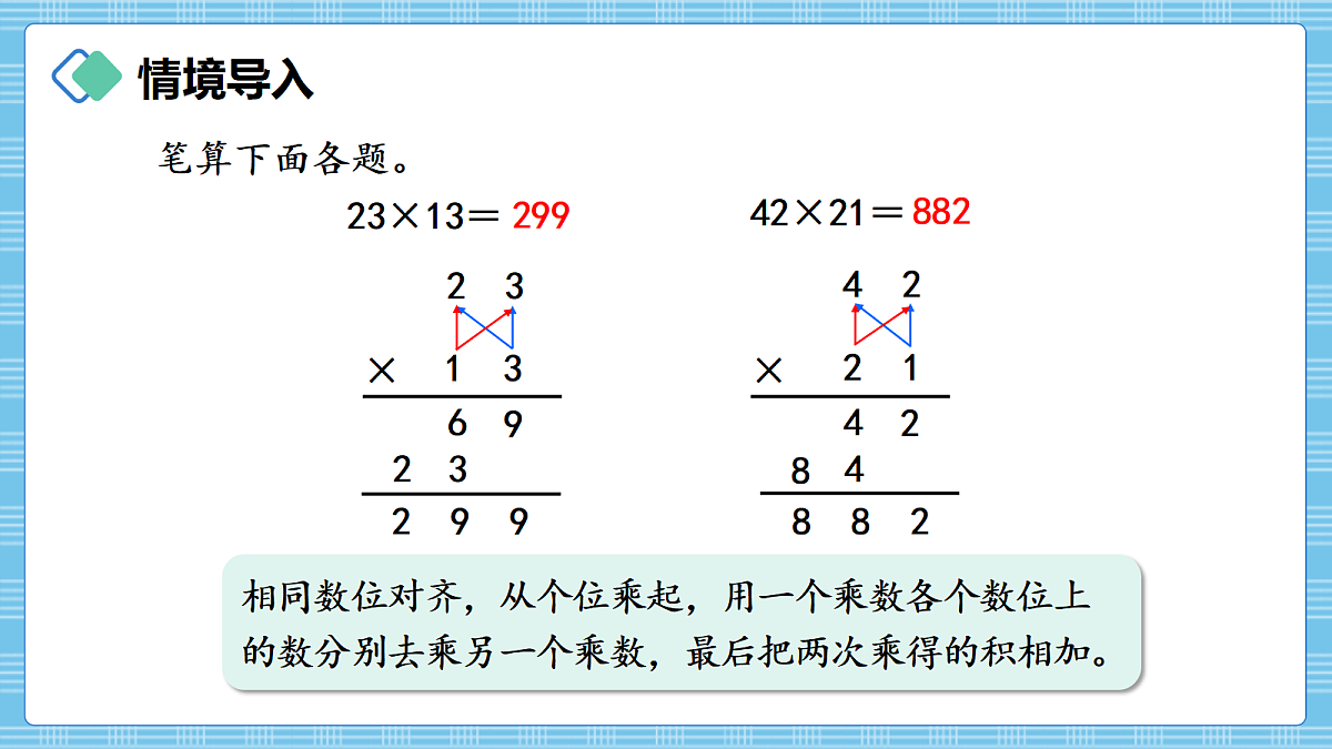 （2026新教材）人教版小学数学四年级上册3.4《乘数是两位数的笔算乘法（进位）》PPT课件第2页
