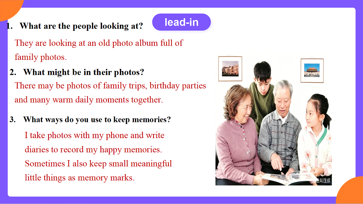 Unit 4 《Our Memory Section A (1a-1d）》课件 人教版英语九上第5页