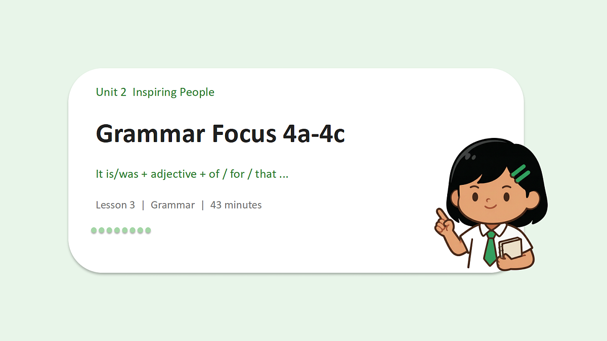 新人教版（2024）英语九年级（初三）上册-Unit2 Inspiring People Grammar Focus 4a-4c 语法课 课件（lesson 3）第1页