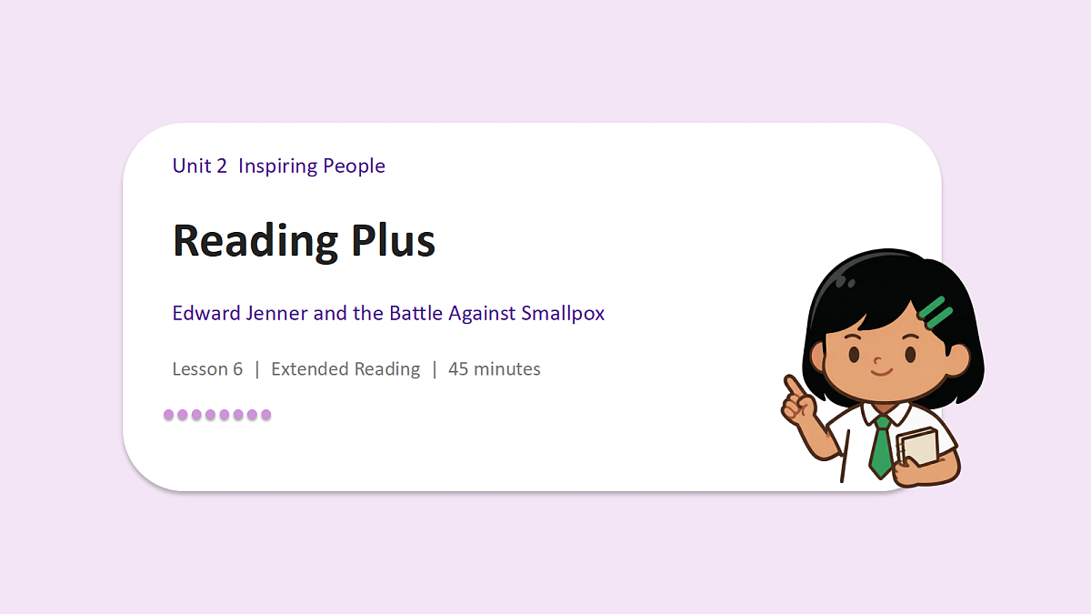 新人教版（2024）英语九年级（初三）上册-Unit2 Inspiring People Reading Plus 拓展阅读课 课件（lesson 6)第1页