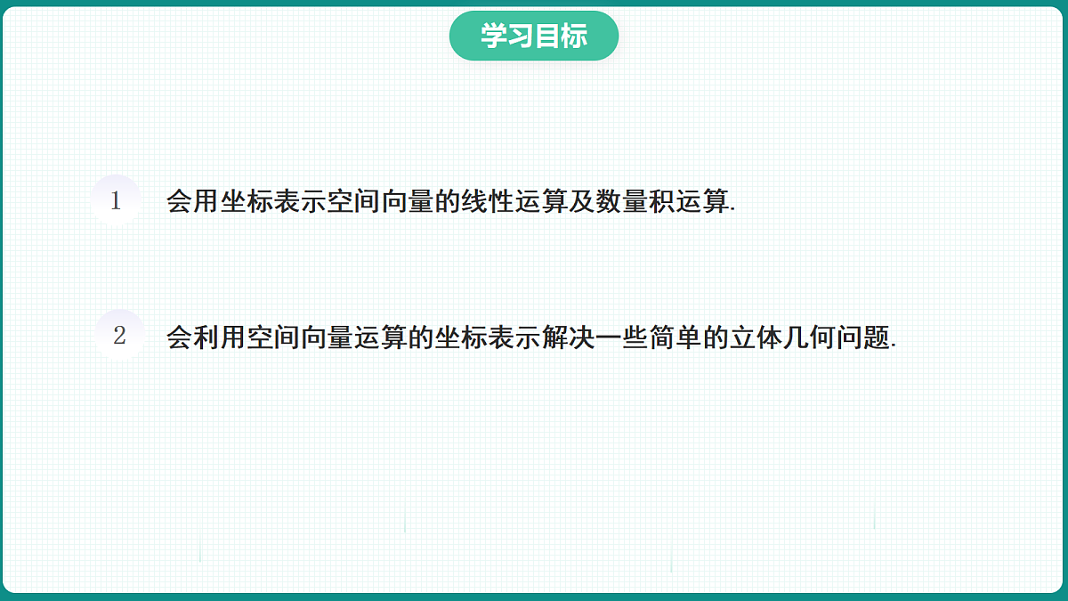 1.3.2《空间向量运算的坐标表示》 课件 高二数学选择性必修一第2页
