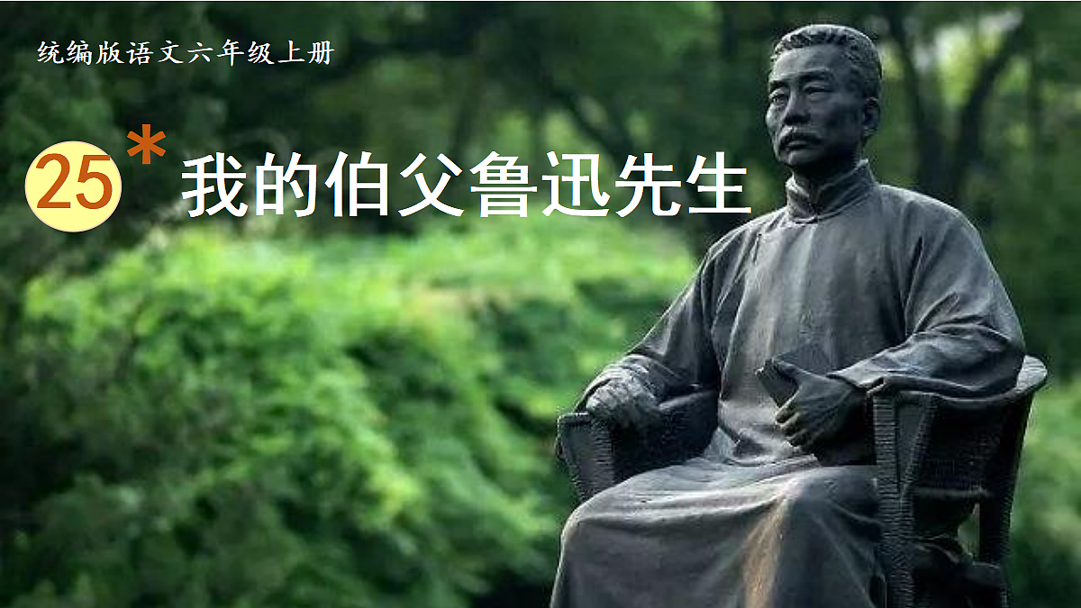 【教学课件】25.我的伯父鲁迅先生第1页
