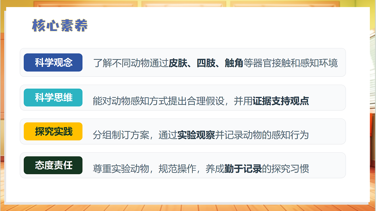 3.1 动物的感知本领（教学课件）科学大象版四年级上册（新教材）第3页