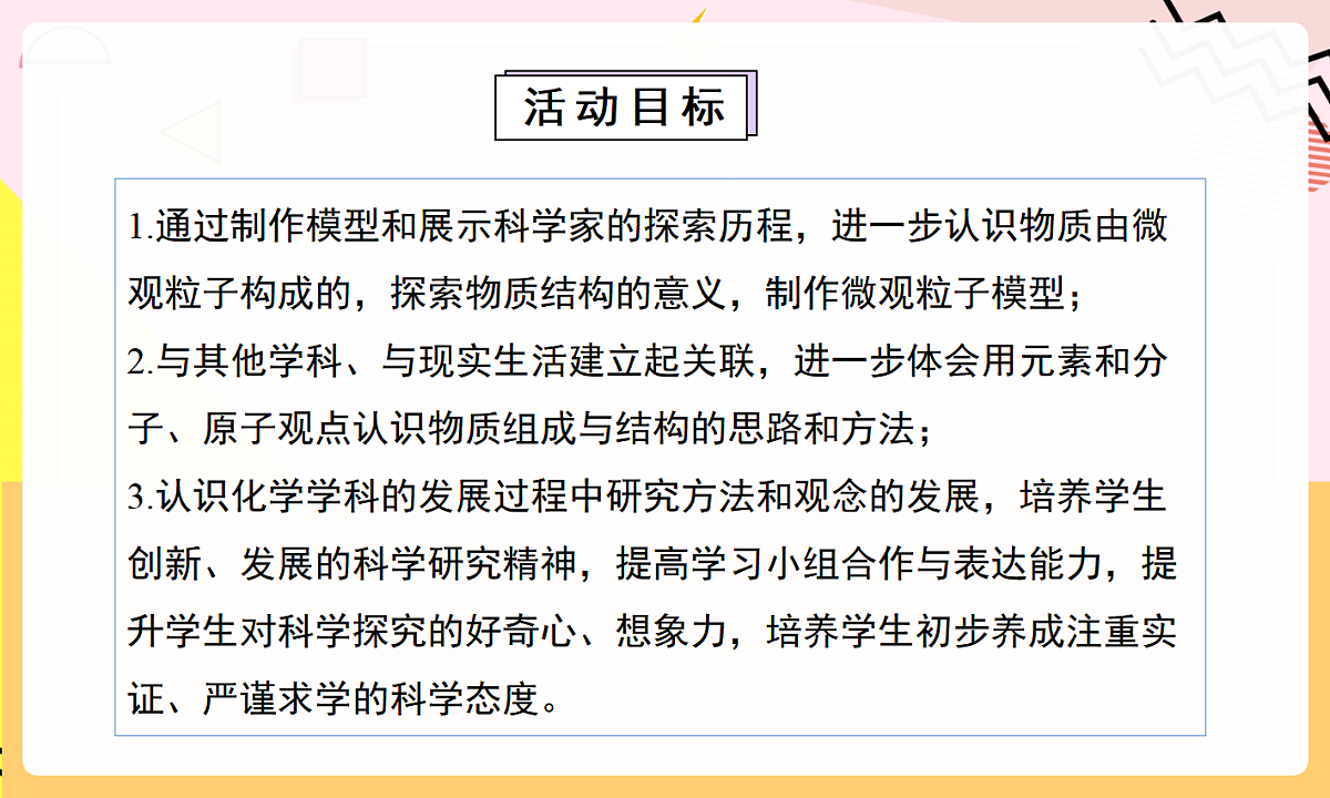 人教版（2024）化学九上 第三单元实践活动《制作模型并展示科学家探索物质组成与结构的历程》课件第2页