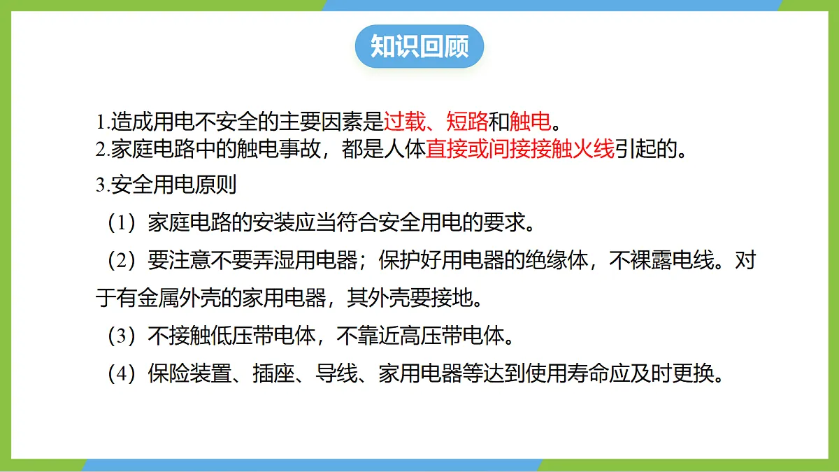 （核心素养）第十六章实践 《设计安全用电科普活动+单元章末练习》 课件 沪科版物理九年级全册第5页