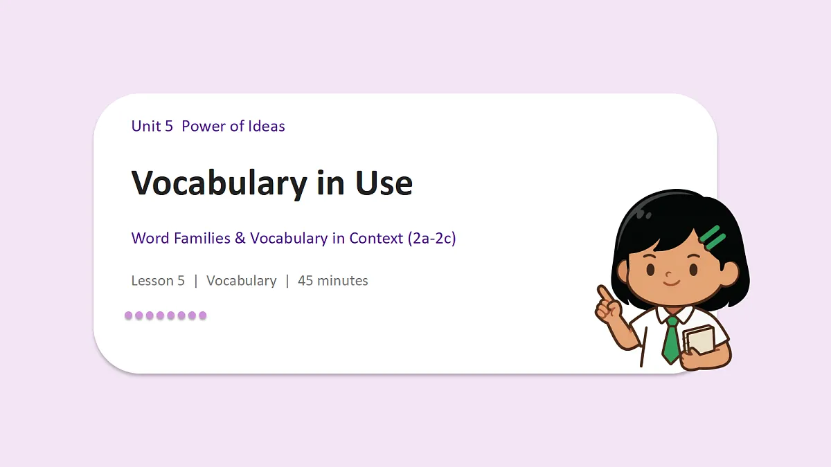 新人教版（2024）英语九年级（初三）上册-Unit5 Power of Ideas Vocabulary in Use 2a-2c 词汇课 课件（lesson 5）第1页