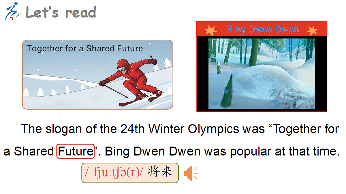 Lesson 3 China hosted the 24th Winter Olympic Games.第7页