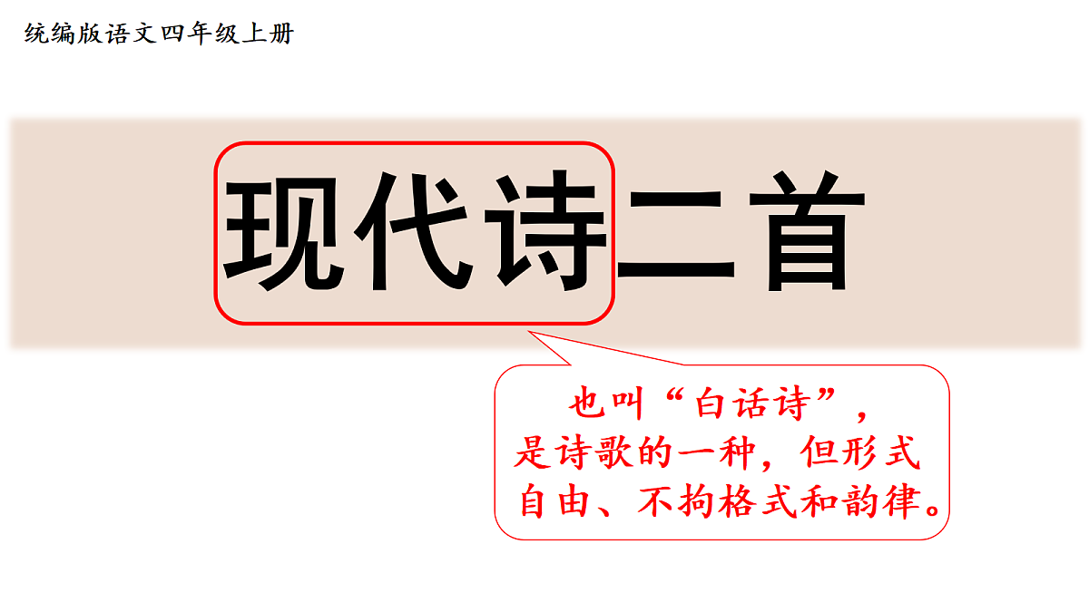（教学课件）3＊《现代诗二首》第1页
