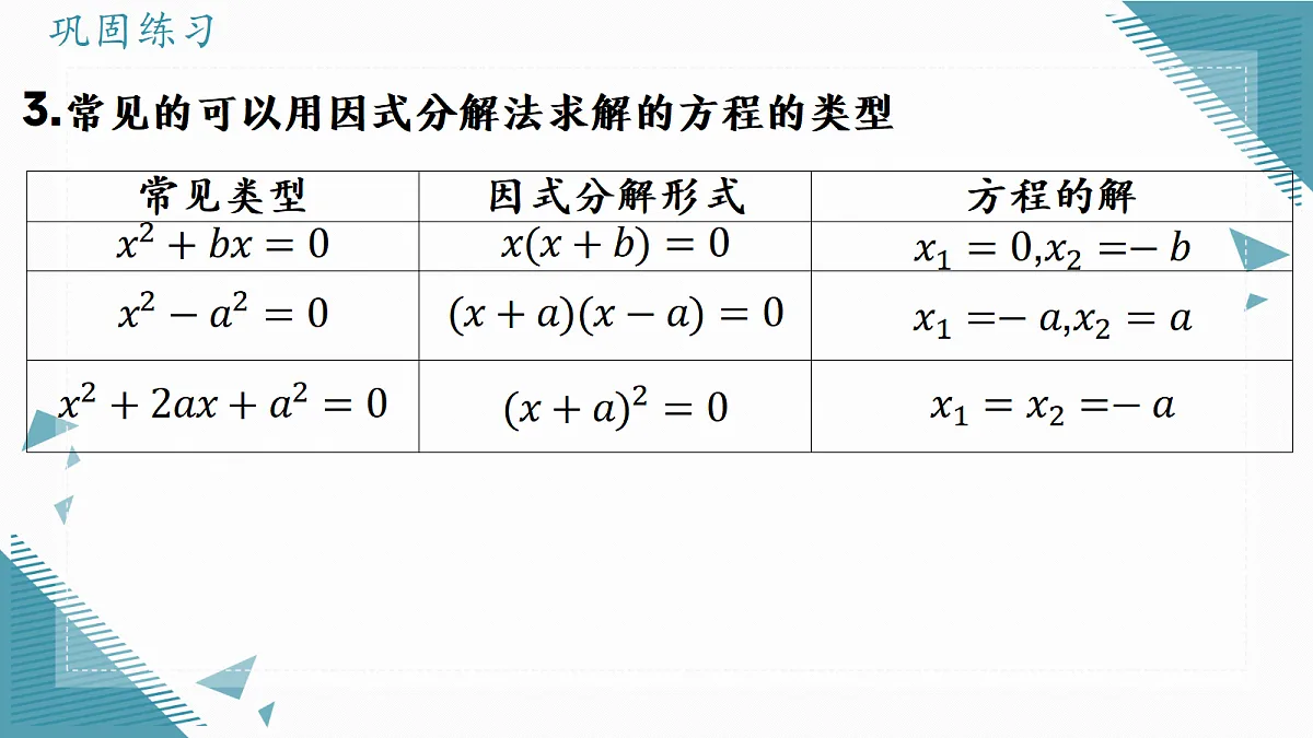 2026学年苏科版（2024）初中数学九年级上册（2024）2.2 一元二次方程的解法（第3课时)课件第8页