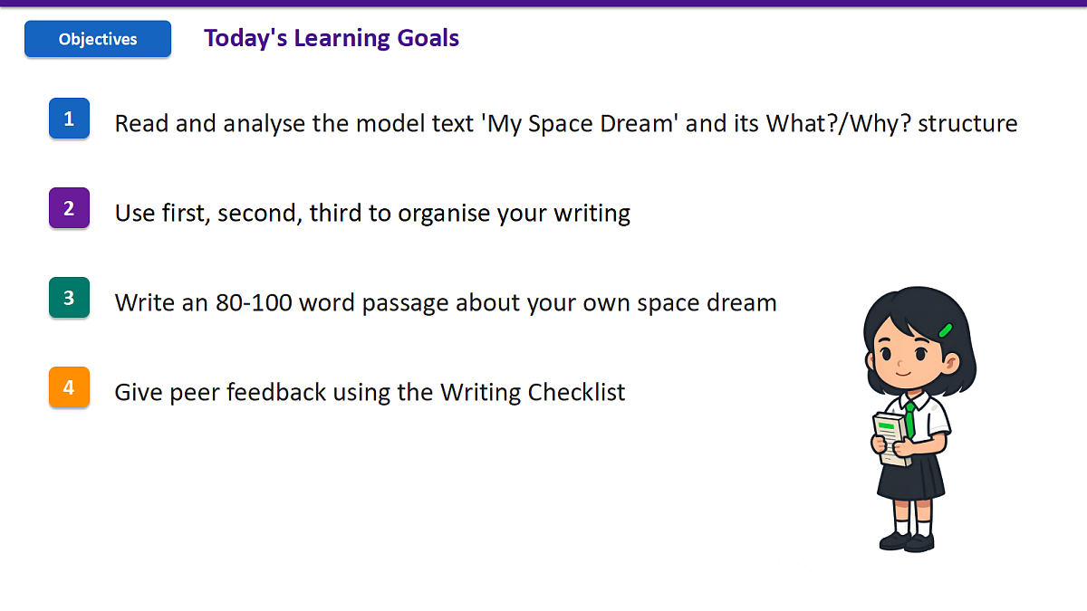 新人教版（2024）英语九年级（初三）上册-Unit 6 Beyond Earth Writing 3a-3c 读写课 课件（lesson 7）第2页