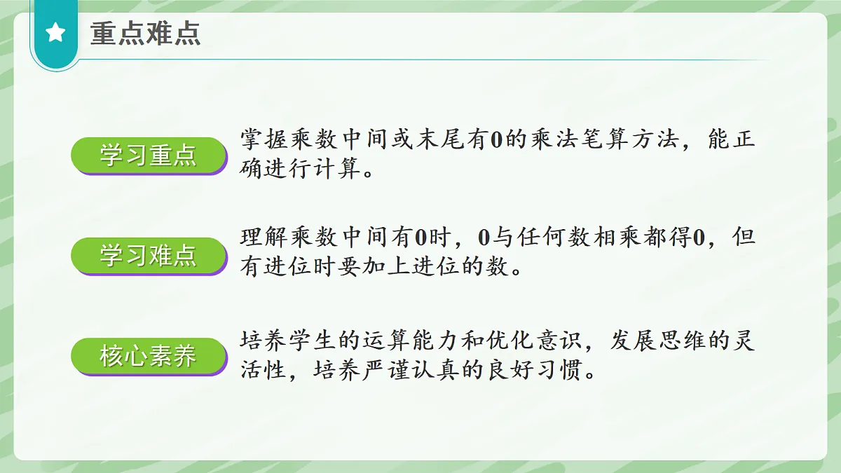 3.2 笔算乘法（第3课时）乘数中间、末尾有0的乘法 - 小学数学四年级上册同步教学课件（人教版2024）第3页