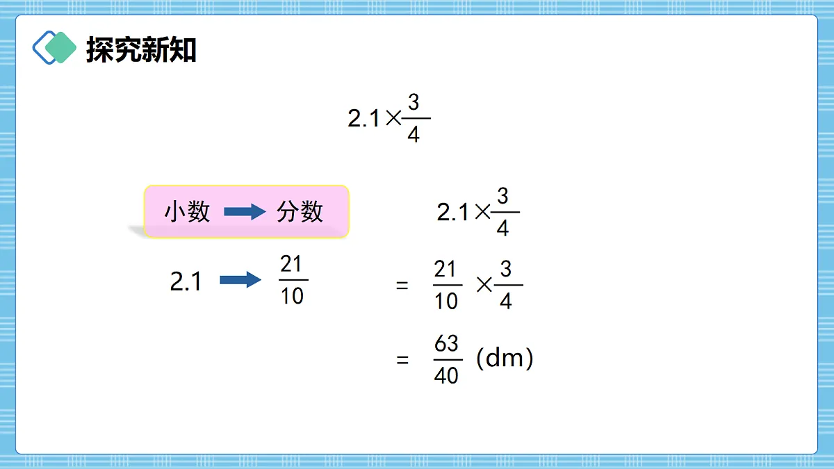（2026新教材）人教版小学数学六年级上册 2.4《小数乘分数》PPT课件第5页