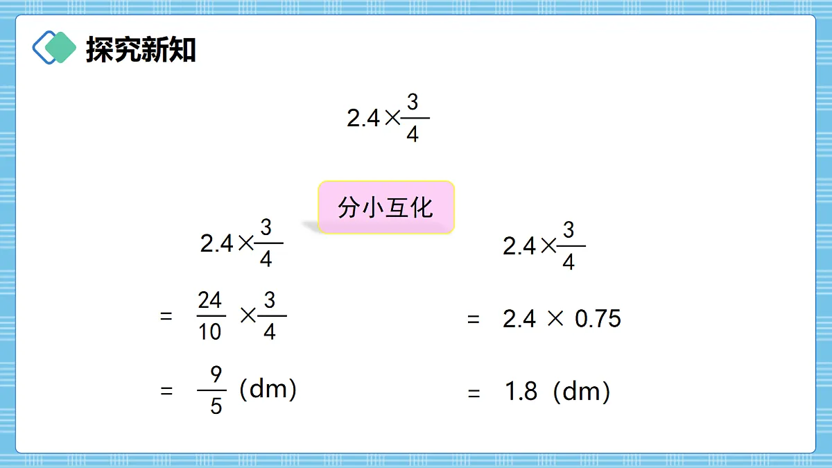 （2026新教材）人教版小学数学六年级上册 2.4《小数乘分数》PPT课件第8页