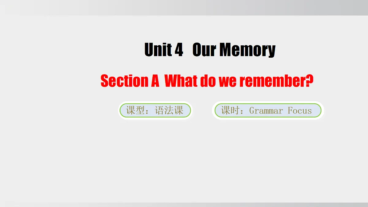 Unit 4 课时3 Section A Grammar Focus（情境教学课件）英语新教材人教版九年级上册第1页