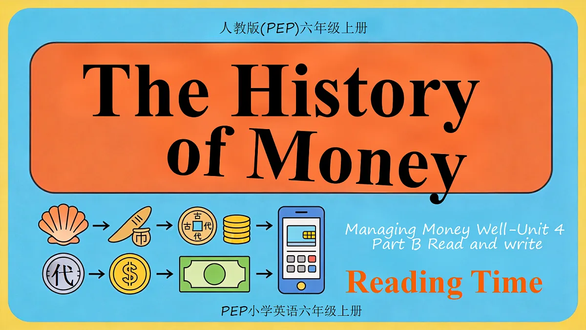 2026秋pep人教版六上英语Unit4 Managing money well PartB Read and write 课件第1页