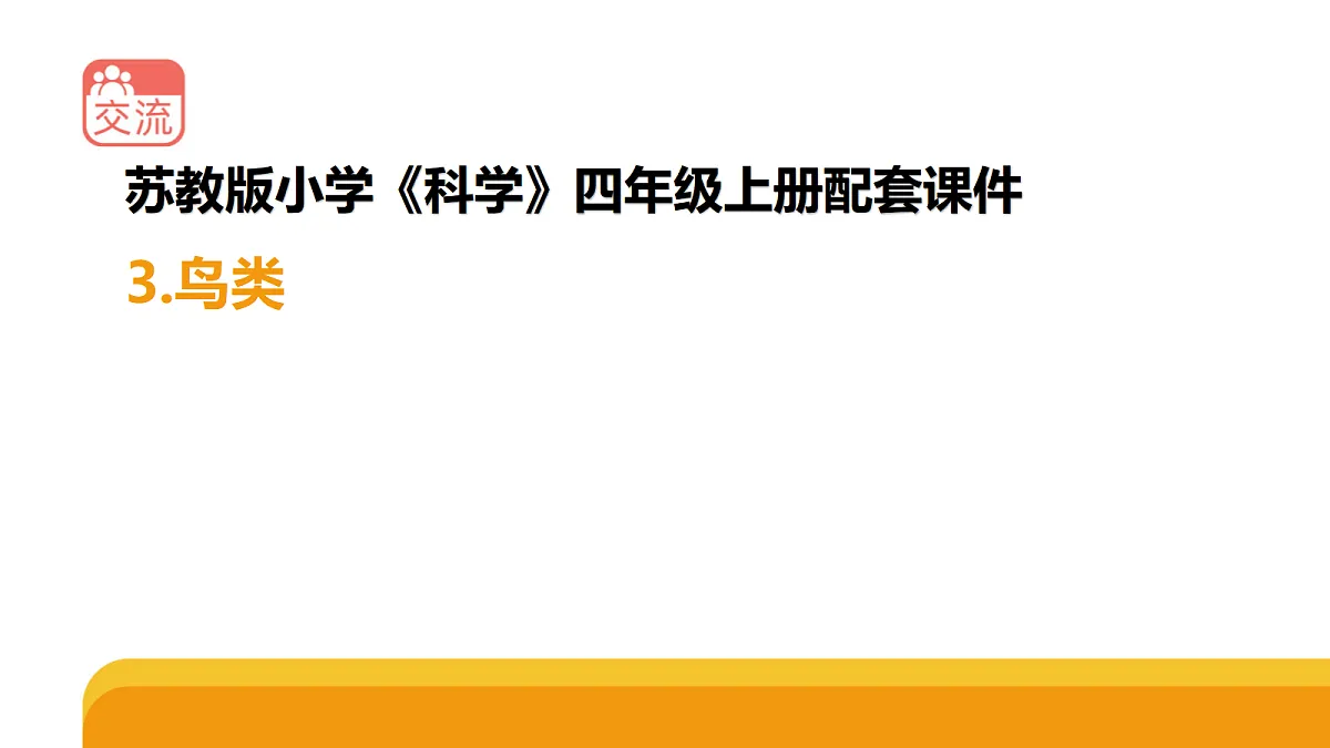 四上 1.3 《鸟类》课件第1页