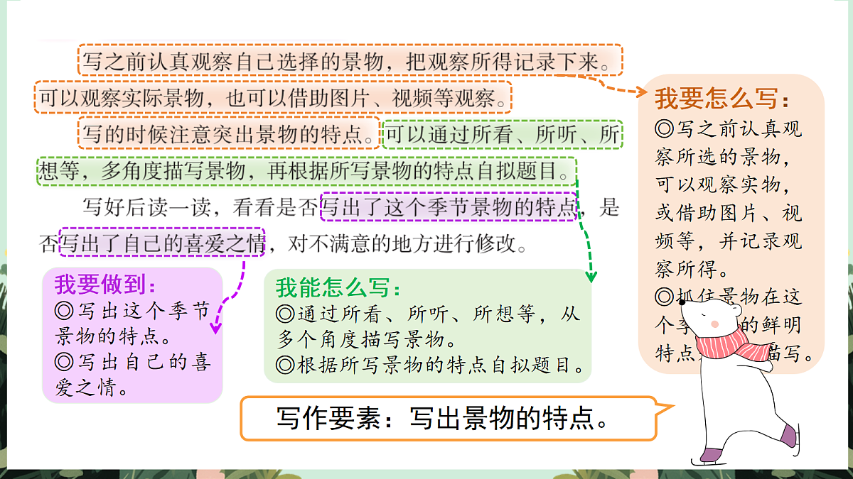 【核心素养】部编版小学语文五年级上册 习作：我最喜爱的季节课件第6页