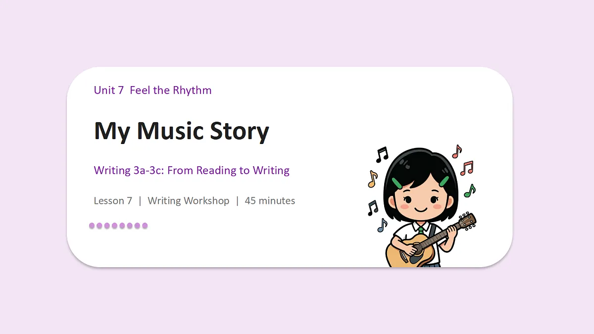 新人教版（2024）英语九年级（初三）上册-Unit 7 Feel the Rhythm Writing 3a-3c 读写课 课件（lesson 7）第1页