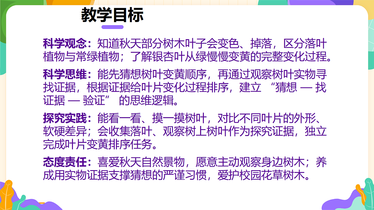 《探究秋叶的秘密》课件第2页