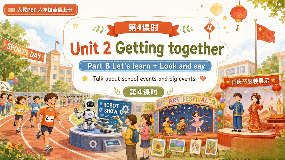 U2L4 Part B Let’s learn & Look and say 课件第1页