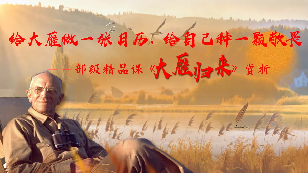 给大雁做一张月历，给自己种一颗敬畏——部级精品课《大雁归来》赏析第2页