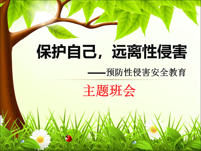 预防性侵害安全教育主题班会第1页