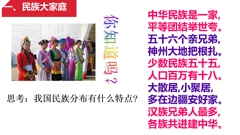 人教部编版道德与法治九年级上册：7.1《促进民族团结》课件（共28张PPT）05