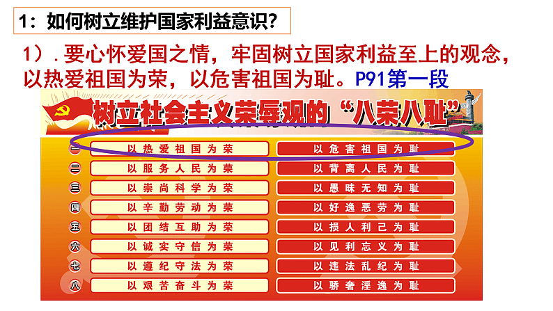 人教部编版道德与法治八年级上册8.2坚持国家利益至上课件06