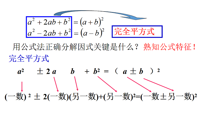 八年级数学下册北师大4.3公式法完全平方公式23张PPT04